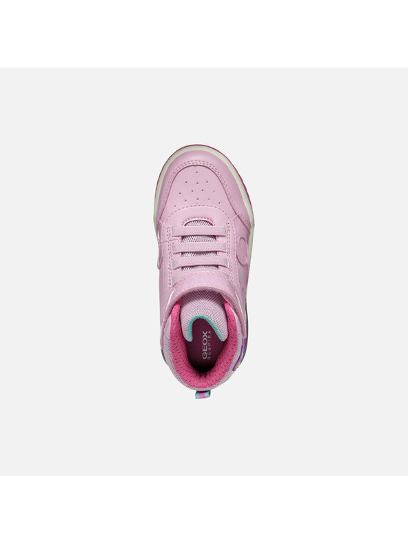Geox Rožnata dekliška svetleča gležnjarska obutev Geox Inek Girl