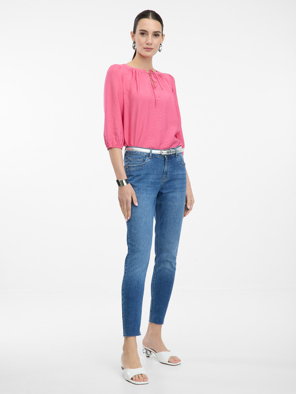 Orsay Rožnata ženska bluza s tričetrtinskim rokavom ORSAY
