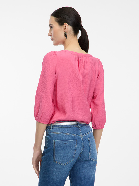 Orsay Rožnata ženska bluza s tričetrtinskim rokavom ORSAY