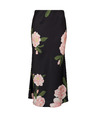 Orsay Črna ženska midi krilo z cvetličnim vzorcem ORSAY