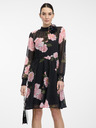 Orsay Črne ženske cvetlične obleke do kolen ORSAY