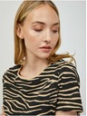 Orsay Bež-črna majica z živalskim vzorcem ORSAY