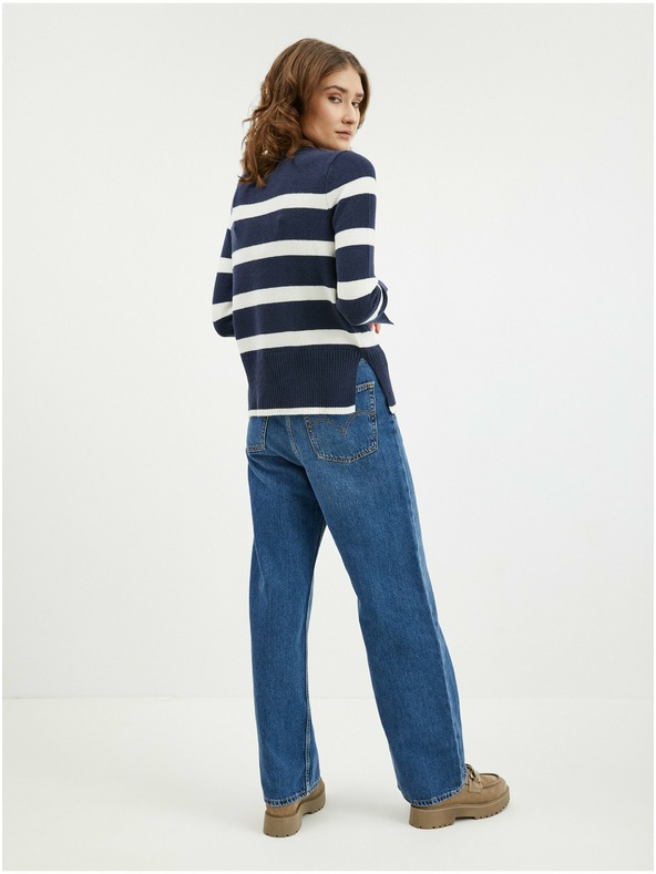 Orsay Belo-moder ženski črtast pulover ORSAY