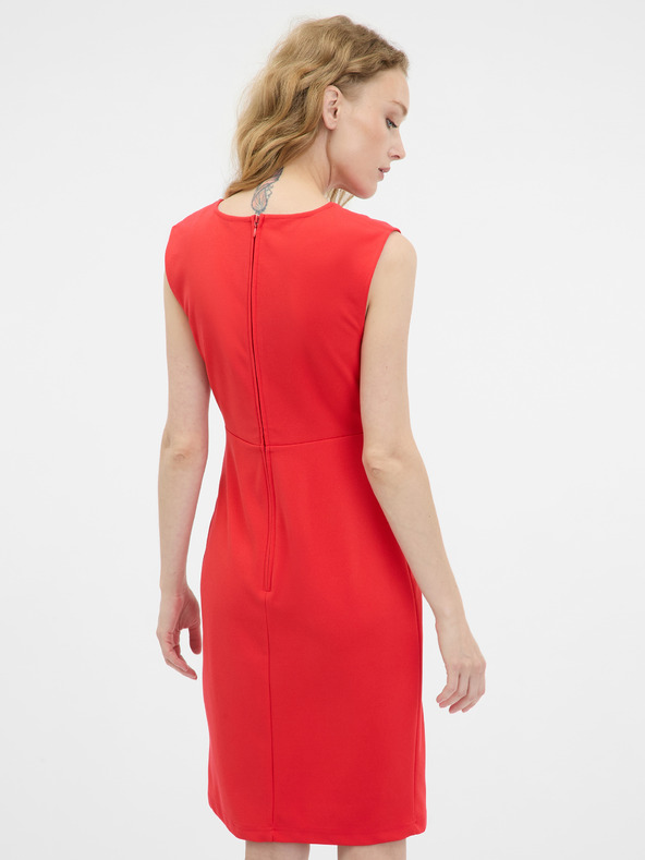 Orsay Rdeča ženska obleka do kolen ORSAY