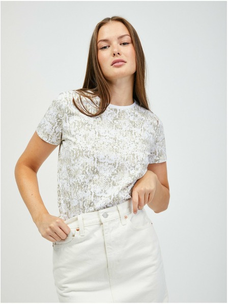 Orsay Belo-bež majica z živalskim vzorcem ORSAY