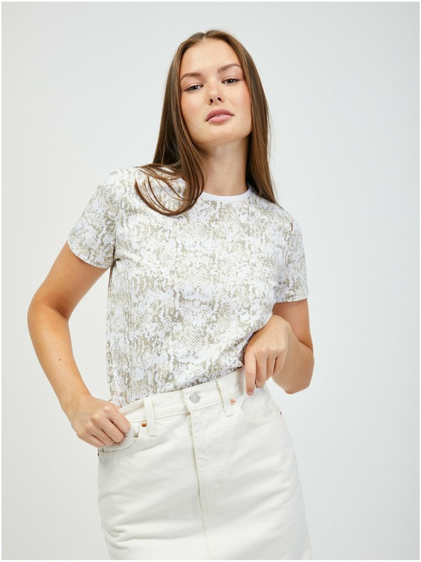 Orsay Belo-bež majica z živalskim vzorcem ORSAY