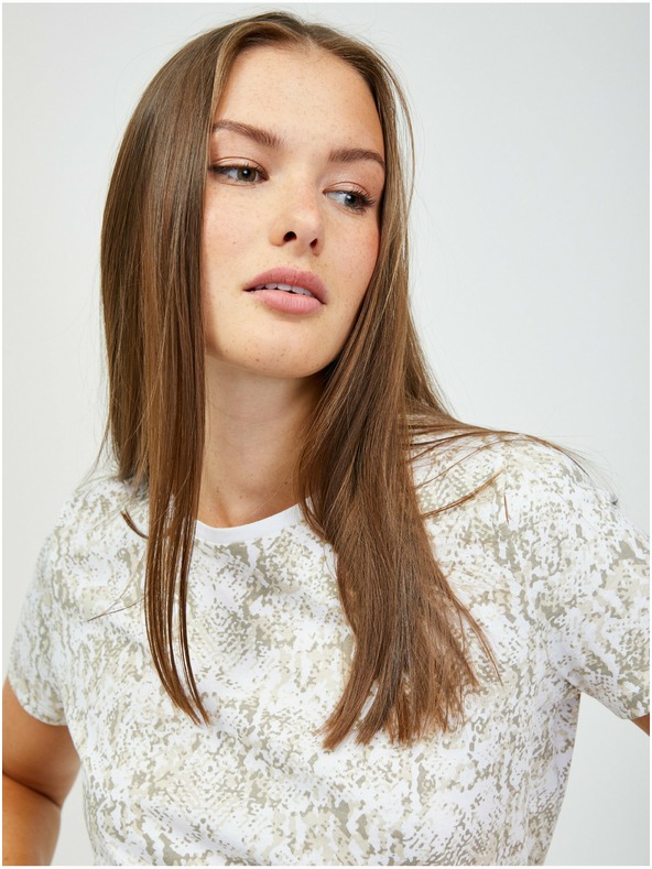 Orsay Belo-bež majica z živalskim vzorcem ORSAY