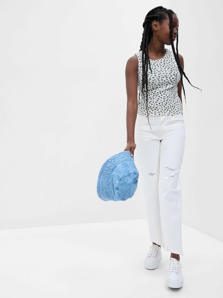 GAP Otroška vzorčasta majica brez rokavov GAP