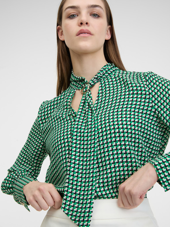 Orsay Zelena ženska vzorčasta bluza ORSAY