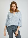 Orsay Svetlo modra ženska vzorčasta bluza ORSAY