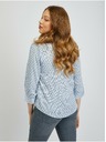 Orsay Svetlo modra ženska vzorčasta bluza ORSAY