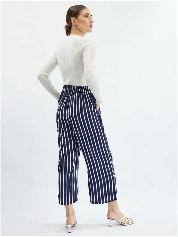Orsay Temno modro žensko črtasto hlačno krilo ORSAY