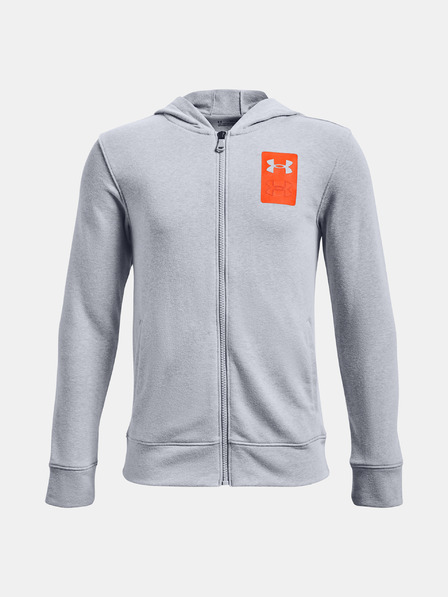 Under Armour Deški pulover Under Armour UA Rival Terry FZ Hoodie-GRY