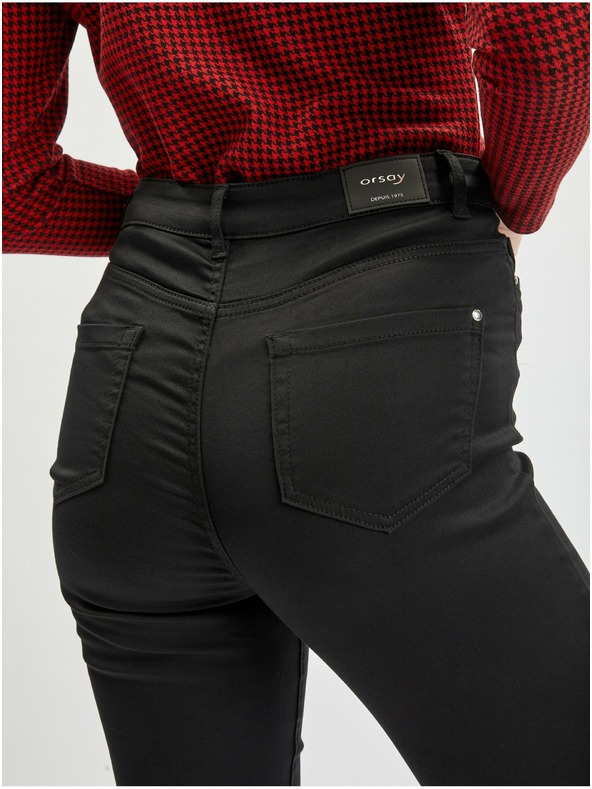 Orsay Črne ženske skinny fit hlače ORSAY