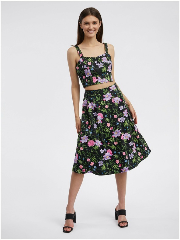 Orsay Črno žensko cvetlično krilo ORSAY