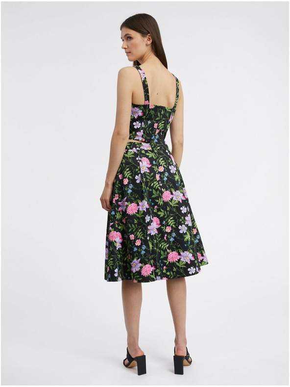 Orsay Črno žensko cvetlično krilo ORSAY