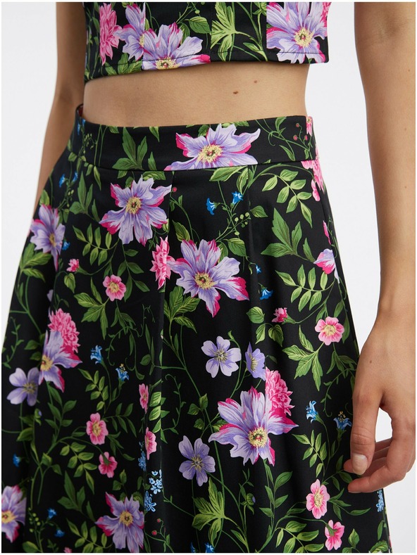 Orsay Črno žensko cvetlično krilo ORSAY