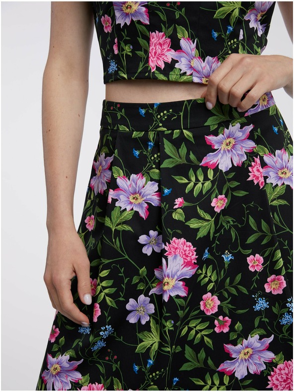 Orsay Črno žensko cvetlično krilo ORSAY