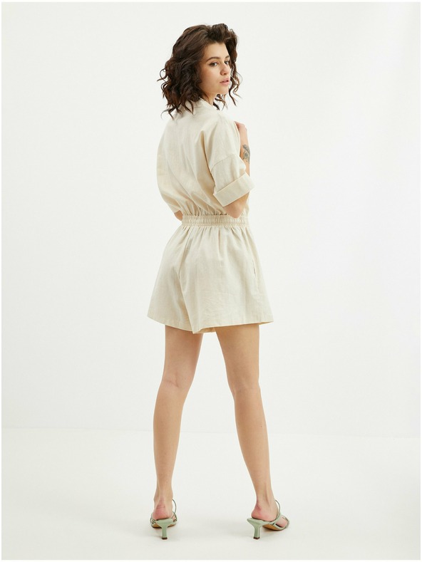 Orsay Bež ženski lanen kombinezon ORSAY