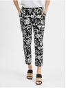Orsay Belo-črne ženske vzorčaste hlače ORSAY