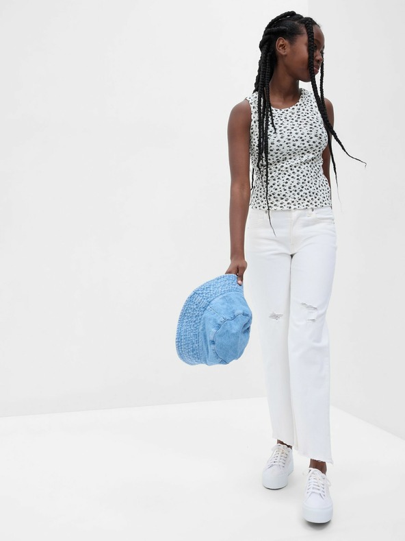 GAP Otroška vzorčasta majica brez rokavov GAP