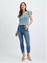 Orsay Modro-bela ženska vzorčasta puloverska majica ORSAY