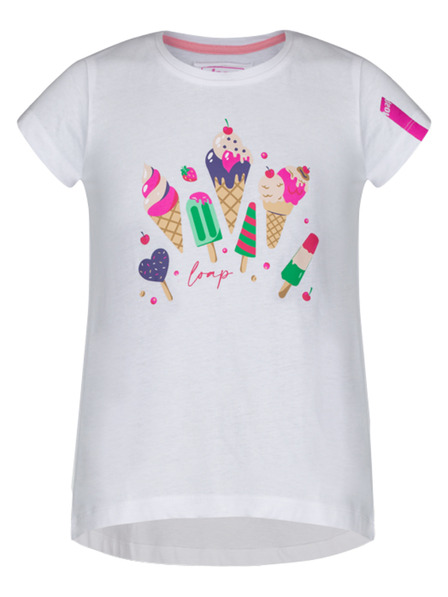 Loap Bela dekliška majica s potiskom LOAP BESNUDA