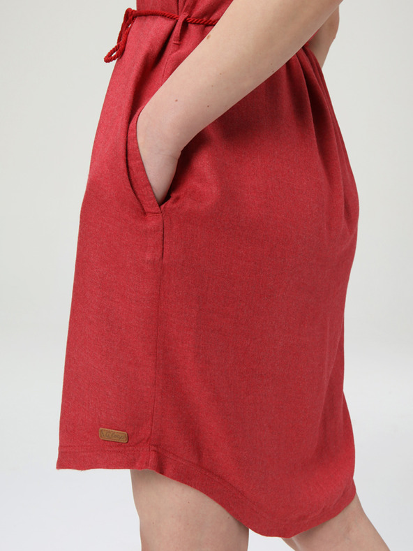 Loap Rdeča ženska poletna obleka LOAP NECLA