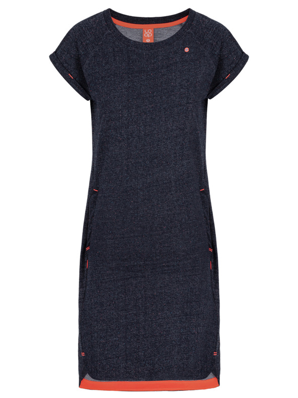 Loap Temno modra ženska obleka LOAP Edgy