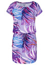Loap Modra in vijolična ženska vzorčasta obleka LOAP Anuma