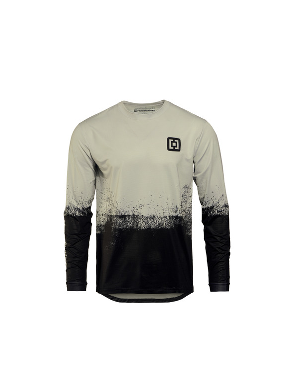 Horsefeathers Kolesarska majica Quantum LS - srebrna breza/črna HORSEFEATHERS