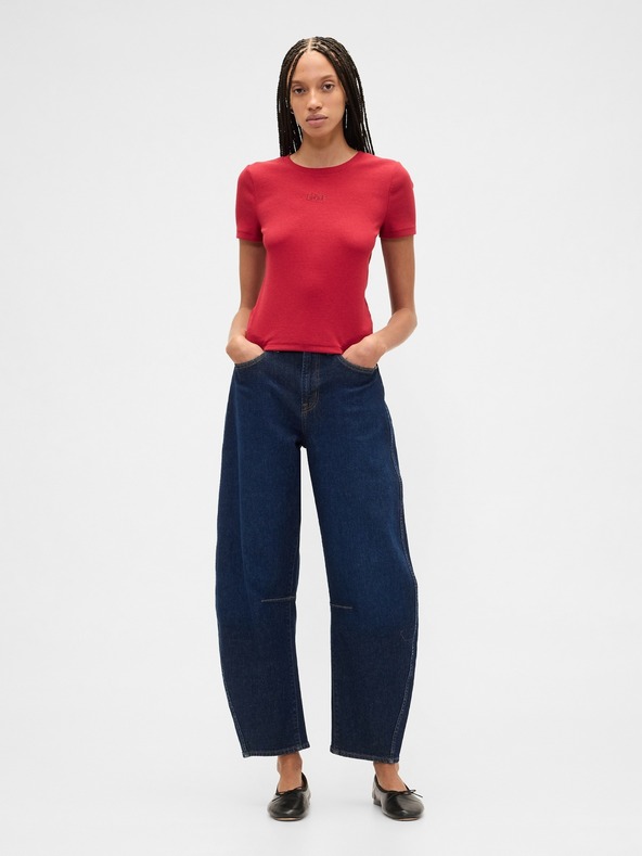 GAP Rebrasta crop majica z logom GAP