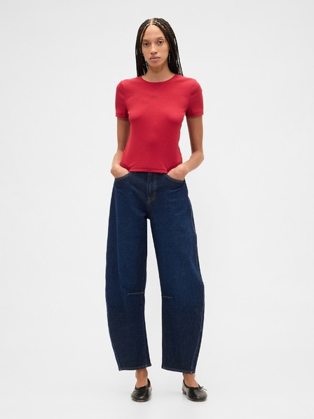 GAP Rebrasta crop majica z logom GAP
