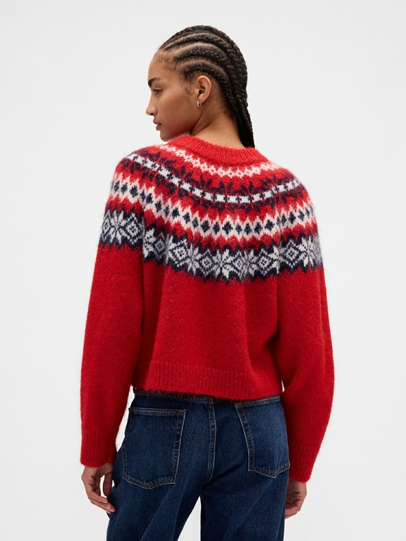 GAP Oversize kardigan Fair Isle z volno GAP
