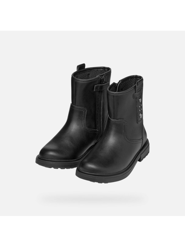 Geox Črna dekliška gležnjarska obutev Geox Eclair Girl
