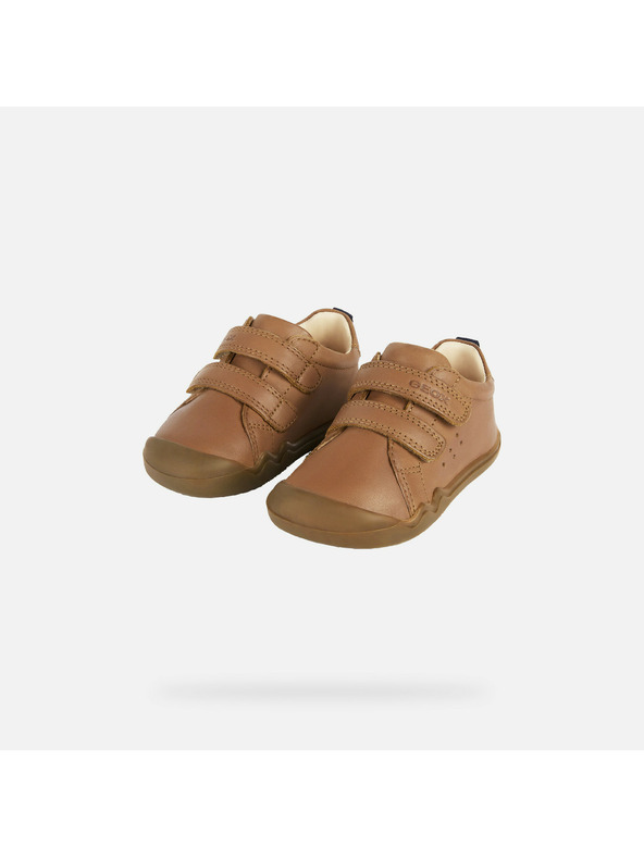 Geox Rjave barefoot čevlje za prve korake za dečke Geox Steppieup Boy