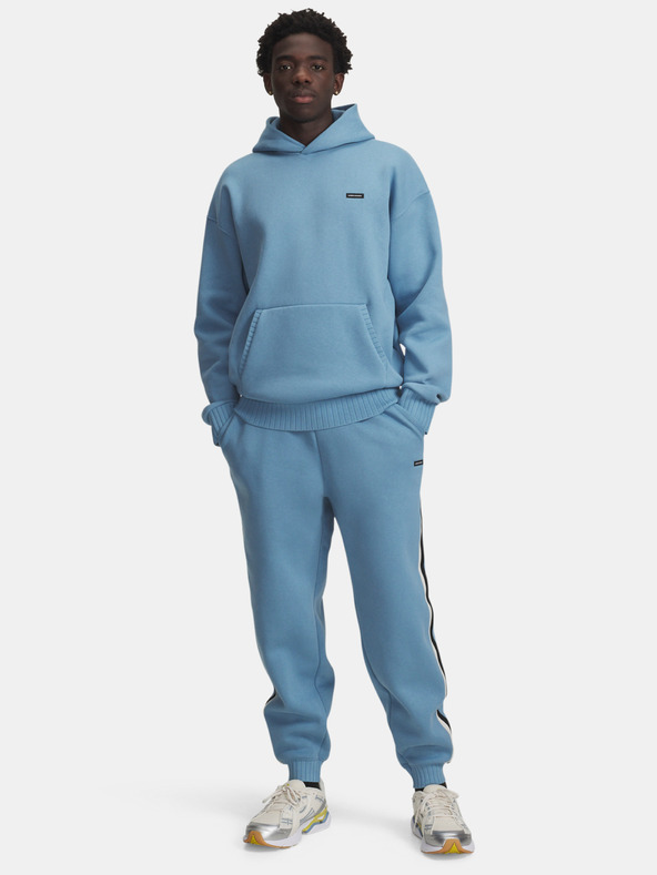 Under Armour Moške spodnji del trenirke Under Armour UA Icon Heavy Rib Jogger-BLU