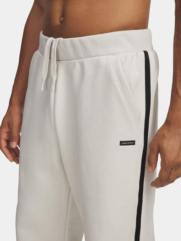 Under Armour Moške spodnji del trenirke Under Armour UA Icon Heavy Rib Jogger-WHT
