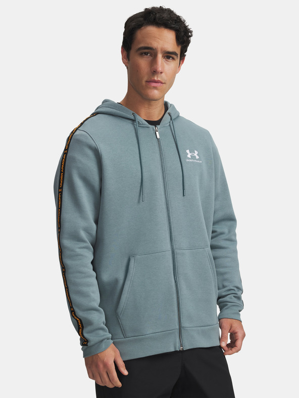 Under Armour Moški pulover  Under Armour UA Icon Fleece FZ Taping-BLU