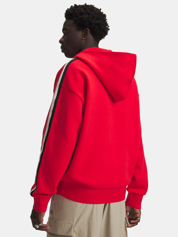 Under Armour Moški pulover  Under Armour UA Icon Heavy Rib FZ-RED