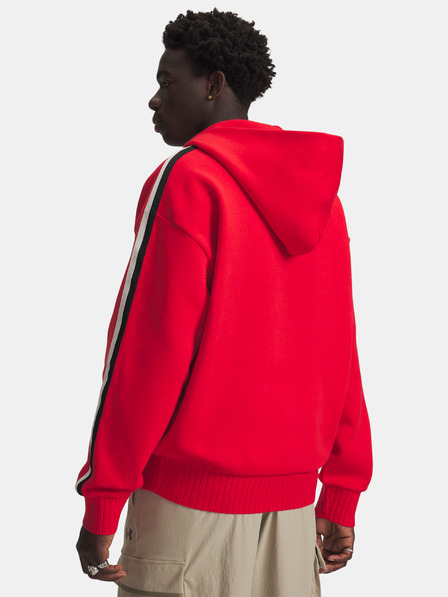 Under Armour Moški pulover  Under Armour UA Icon Heavy Rib FZ-RED