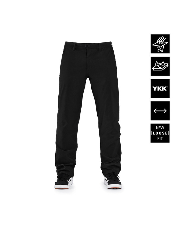 Horsefeathers Vodoodporne raztegljive hlače Reverb Loose - črna