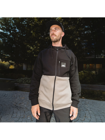 Horsefeathers Mikina Vick - črna/toplo siva