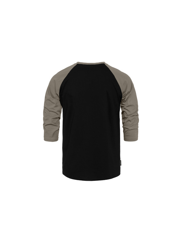 Horsefeathers Majica Rollin Raglan - black/taupe