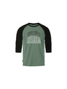 Horsefeathers Majica Rollin Raglan - iceberg green/black