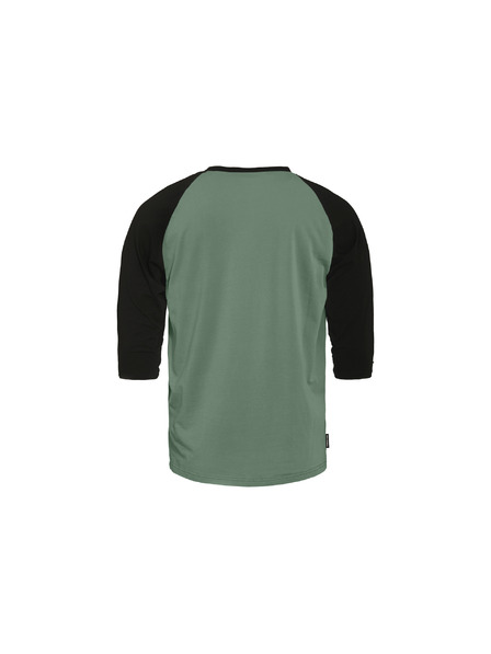 Horsefeathers Majica Rollin Raglan - iceberg green/black