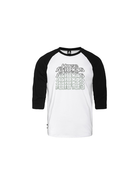 Horsefeathers Majica Rollin Raglan - white/black