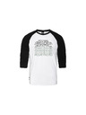Horsefeathers Majica Rollin Raglan - white/black