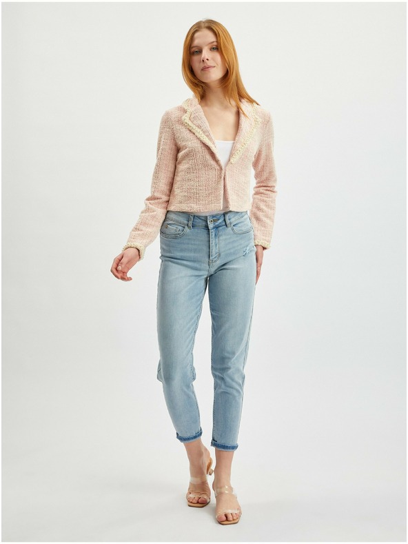 Orsay Svetlo rožnat ženski tvidast suknjič ORSAY