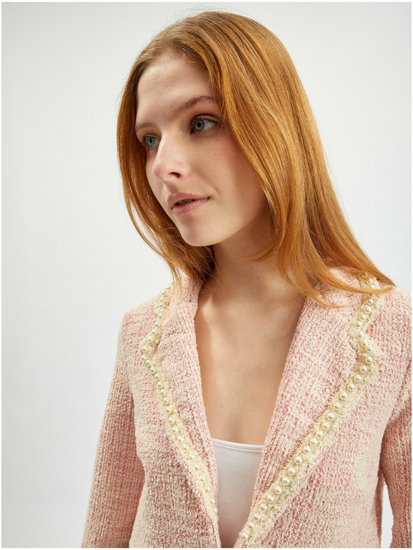 Orsay Svetlo rožnat ženski tvidast suknjič ORSAY